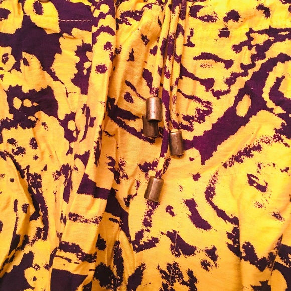 Adrianna Papell Mustard Plum Drawstring Dress 4 💜 - Picture 9 of 13